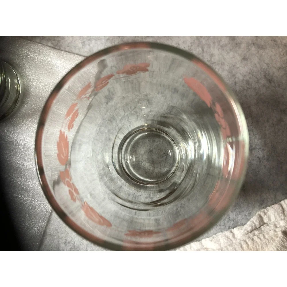 1 ~Vintage Pink Gooseberry Juice Glass 3.5